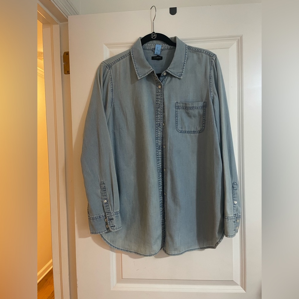 Talbots denim button up